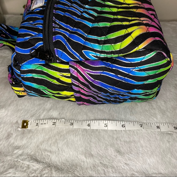 Rainbow Zebra Print Shoulder Purse-100% Durable Cotton - Picture 7 of 8